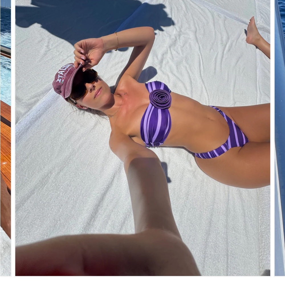 Strawberry Milk Mob Striped Bikini